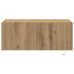 vidaXL TV stena skriňa s LED svetlami Artisan Oak 80x35x31 cm – Obrázok 7