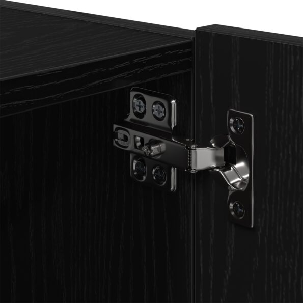 vidaXL TV nástenná skriňa s LED svetlami čierna dub 80x35x31 cm – Obrázok 10