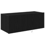 vidaXL TV nástenná skriňa s LED svetlami čierna dub 80x35x31 cm – Obrázok 5