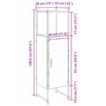 vidaXL Kúpeľňová skrinka Čierna Dub 33x33x120,5 cm Kompozitné drevo – Obrázok 12