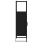 vidaXL Kúpeľňová skrinka Čierna Dub 33x33x120,5 cm Kompozitné drevo – Obrázok 7