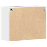 vidaXL Čierny dubový visiaci sklenený kabinet 80x31x60 cm vyrobený z kompozitného dreva – Obrázok 6