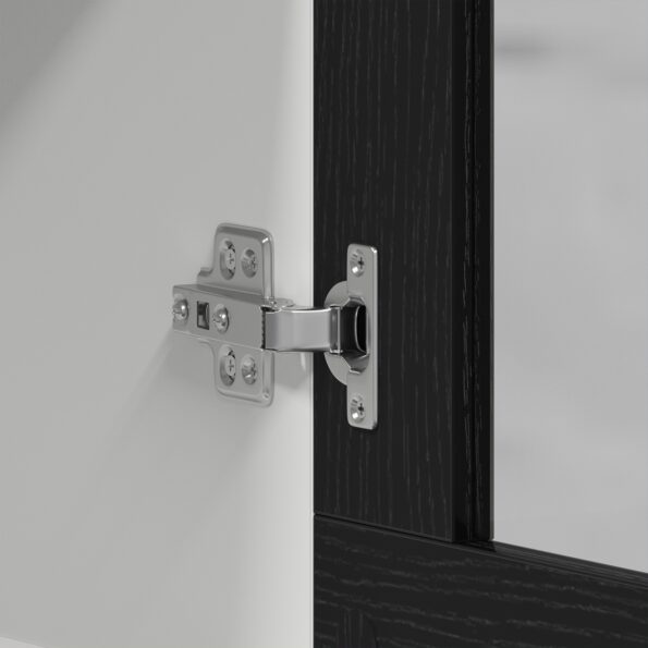 vidaXL Čierny dubový visiaci sklenený kabinet 80x31x60 cm vyrobený z kompozitného dreva – Obrázok 9