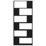 vidaXL Knižnica Čierna Dub 80x24x186 cm Zložené drevo – Obrázok 5