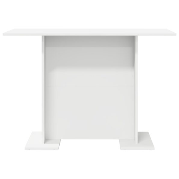 vidaXL Jedálenský stôl Biela 110 x 60 x 75 cm Kompozitné drevo – Obrázok 5