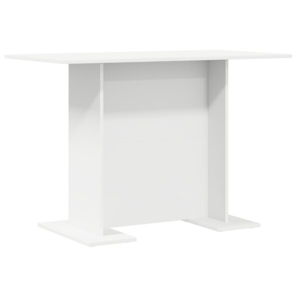 vidaXL Jedálenský stôl Biela 110 x 60 x 75 cm Kompozitné drevo – Obrázok 7