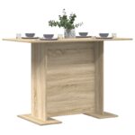 vidaXL Jedálenský stôl Sonoma dub 110 x 60 x 75 cm Kompozitné drevo – Obrázok 3