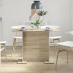 vidaXL Jedálenský stôl Sonoma dub 110 x 60 x 75 cm Kompozitné drevo – Obrázok 4