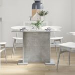 vidaXL Jedálenský stôl Betónová šedá 110 x 60 x 75 cm Kompozitné drevo – Obrázok 4