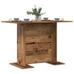 vidaXL Jedálenský stôl Staré drevo 110x60x75 cm Kompozitné drevo – Obrázok 3