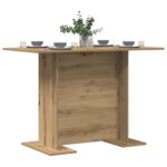 vidaXL Jedálenský stôl Artisan Oak 110x60x75 cm Kompozitné drevo – Obrázok 3