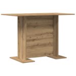 vidaXL Jedálenský stôl Artisan Oak 110x60x75 cm Kompozitné drevo – Obrázok 7