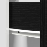 vidaXL Čierny dubový zásuvkový stolík - 50x46x81.5 cm – Obrázok 10