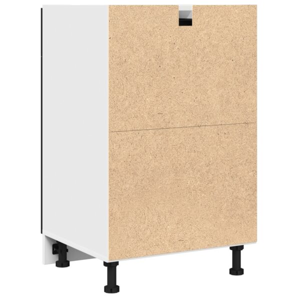 vidaXL Čierny dubový zásuvkový stolík - 50x46x81.5 cm – Obrázok 6