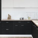 vidaXL Čierny dubový spodný kabinet s zásuvkami - 60x46x81.5 cm vyrobený z inžinierskeho dreva – Obrázok 4