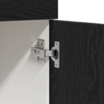 vidaXL Čierny dubový spodný kabinet s zásuvkami - 60x46x81.5 cm vyrobený z inžinierskeho dreva – Obrázok 9