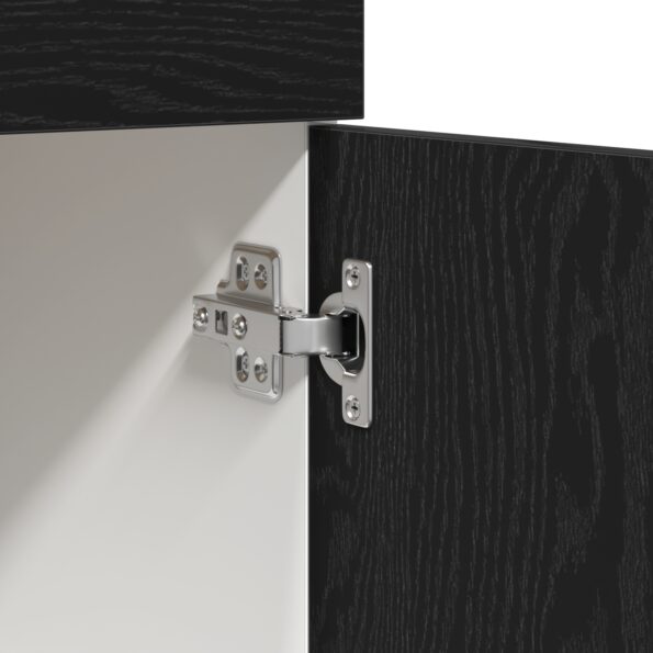 vidaXL Čierny dubový spodný kabinet s zásuvkami - 60x46x81.5 cm vyrobený z inžinierskeho dreva – Obrázok 9