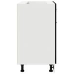 vidaXL Skrinka s zásuvkou v čiernej dubovej farbe, 80x46x81.5 cm, vyrobená z kompozitného dreva – Obrázok 8