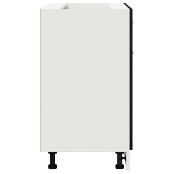 vidaXL Skrinka s zásuvkou v čiernej dubovej farbe, 80x46x81.5 cm, vyrobená z kompozitného dreva – Obrázok 8