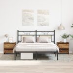 vidaXL Nočný stolík so zásuvkou 2 pcs Staré drevo 45 x 34 x 44,5 cm