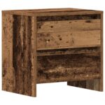 vidaXL Nočný stolík so zásuvkou 2 pcs Staré drevo 45 x 34 x 44,5 cm – Obrázok 6