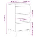 vidaXL Nočný stolík staré drevo 40x35x70 cm inžinierske drevo – Obrázok 11