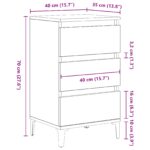 vidaXL Nočný stolík Staré drevo 40x35x70 cm inžinierske drevo – Obrázok 11