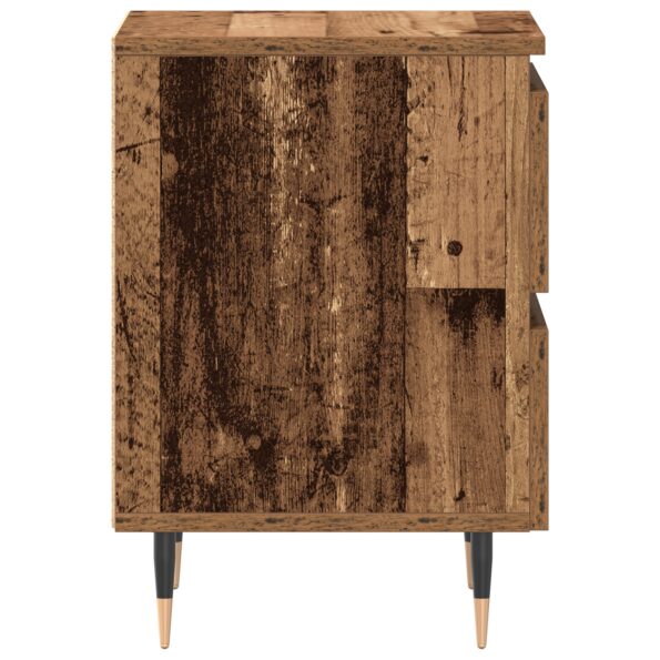 vidaXL Nočné stolíky 2 ks Starej dreviny 40x35x50 cm Zosilnené drevo – Obrázok 7