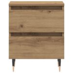 vidaXL Nočný stolík z umelého dreva Artisan Oak 40x35x50 cm – Obrázok 6