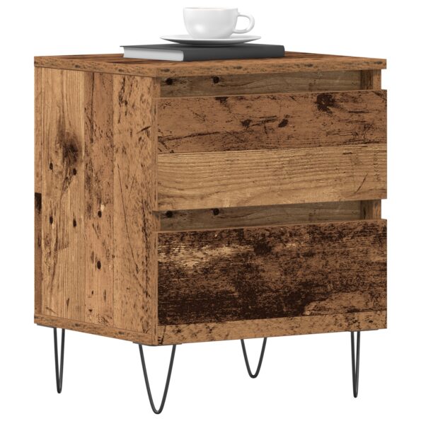 vidaXL Nočné stolíky 2 ks Staré drevo 40x35x50 cm Zložené drevo – Obrázok 3