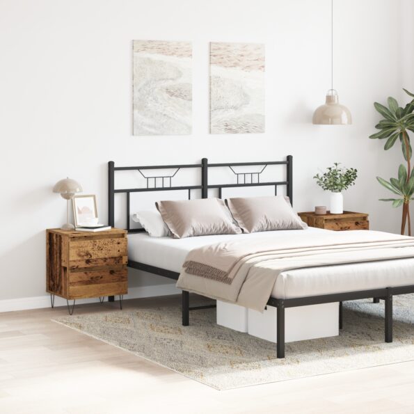 vidaXL Nočné stolíky 2 ks Staré drevo 40x35x50 cm Zložené drevo – Obrázok 4