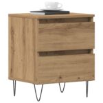 vidaXL Nočný stolík 2 pcs dub artisan 40 x 35 x 50 cm Kompozitné drevo – Obrázok 3