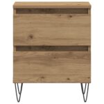 vidaXL Nočný stolík 2 pcs dub artisan 40 x 35 x 50 cm Kompozitné drevo – Obrázok 6