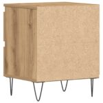 vidaXL Nočný stolík 2 pcs dub artisan 40 x 35 x 50 cm Kompozitné drevo – Obrázok 8