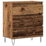 vidaXL Servírovacia skriňa so zásuvkou Staré drevo 60 x 35 x 70 cm – Obrázok 2