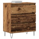 vidaXL Servírovacia skriňa so zásuvkou Staré drevo 60 x 35 x 70 cm – Obrázok 3