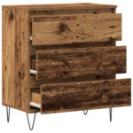 vidaXL Servírovacia skriňa so zásuvkou Staré drevo 60 x 35 x 70 cm – Obrázok 5