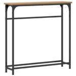 vidaXL Konzolový stôl Remeselný dub 75 x 19,5 x 75 cm Kompozitné drevo – Obrázok 2