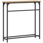 vidaXL Konzolový stôl Remeselný dub 75 x 19,5 x 75 cm Kompozitné drevo – Obrázok 7