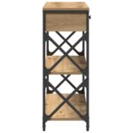 vidaXL Konzolový stôl so zásuvkou dub artisan 75 x 28 x 75 cm – Obrázok 6