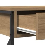 vidaXL Konzolový stôl so zásuvkou dub artisan 75 x 28 x 75 cm – Obrázok 8
