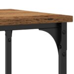 vidaXL Konzolový stôl s poličkou Staré drevo 100 x 35 x 75 cm – Obrázok 8