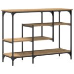 vidaXL Konzolový stôl s poličkou dub artisan 100 x 35 x 75 cm – Obrázok 2