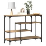 vidaXL Konzolový stôl s poličkou dub artisan 100 x 35 x 75 cm – Obrázok 3
