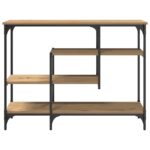 vidaXL Konzolový stôl s poličkou dub artisan 100 x 35 x 75 cm – Obrázok 5
