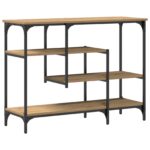 vidaXL Konzolový stôl s poličkou dub artisan 100 x 35 x 75 cm – Obrázok 7