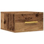 vidaXL Nočný stolík Závesný Staré drevo 35x35x20 cm – Obrázok 2