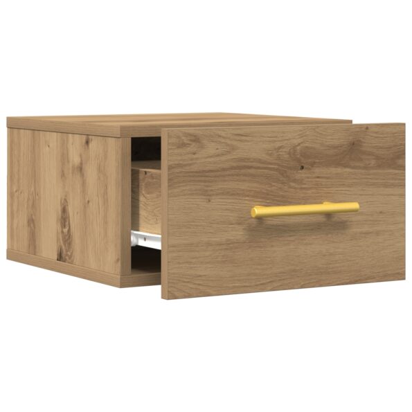 863785_5.jpg vidaXL Nočné stolíky 2 ks na stenu, Dubový masív 35x35x20 cm – Obrázok 5
