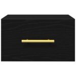 vidaXL Nočný stolík na stenu Čierny dub 35x35x20 cm – Obrázok 6