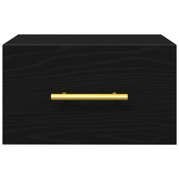 vidaXL Nočný stolík na stenu Čierny dub 35x35x20 cm – Obrázok 6